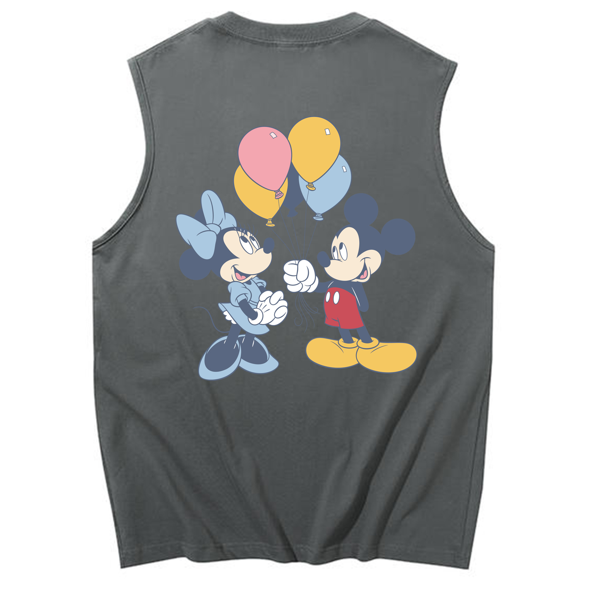 ミッキーマウス Mickey Mouse コットン100％タンクトップ（背面プリント）